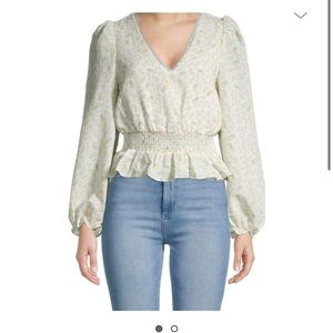 LUSH - Floral Puff Sleeve Top - Size M